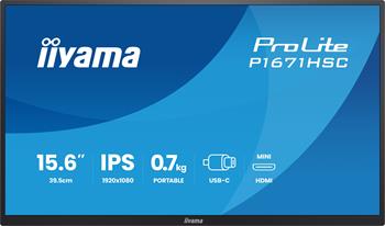 iiyama ProLite/P1671HSC-B1/15,6"/IPS/FHD/60Hz/3ms/Černá/3R