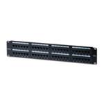 Digitus CAT 5e Patch Panel, nestíněný, 48 portů RJ45 8P8C, LSA, 2U, stojanový držák, černý, 482x44x109mm