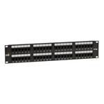 Solarix Patch panel 48 x RJ45 CAT6 UTP černý 2U (350 MHz)