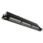 Solarix Patch panel 24 x RJ45 CAT6 STP černý 1U
