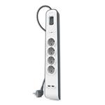 Belkin přepěťová ochrana BSV401 - 4-zásuvka, 2xUSB/2.4A, 2m