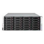 SUPERMICRO 4U Chassis CSE-847BE1C-R1K28LPB, 4U, 36x 3.5" H/swap SAS/SATA Drive Bays, 1280W Redundant PSU - Black