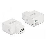 Delock Keystone Modul s nabíjecím portem USB A, 2.1 A, bílá
