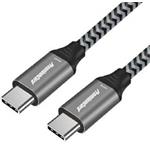 PremiumCord USB-C kabel ( USB 3.2 GEN 2x2, 5A, 100W, 20Gbit/s ) 0,5m, bavlněný oplet