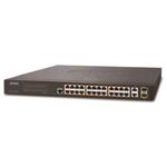 Planet FGSW-2624HPS L2 switch, 24x100Mb, 2x1Gb SFP, 24x PoE 802.3at 220W