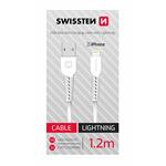 SWISSTEN DATOVÝ KABEL USB/LIGHTNING BÍLÝ 1,2M (SAMOPRODAVAČ)