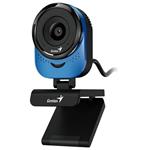 GENIUS FaceCam 1000X Q Blue/ 720p HD/ 360° rotace/ 90° náklon/ USB 2.0/ UVC/ mikrofon/ modrá