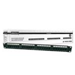 DIGITUS CAT 5e patch panel, nestíněný, 24 portů RJ45, 8P8C, LSA, 1U, do  stojanu, černý, 482x44x109