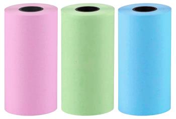 HELMER kotoučky pro termo mini tiskárnu TP01/TP02/ 55mm x 25mm/ 3ks/ barevné