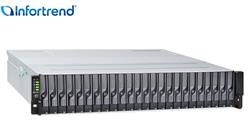 INFORTREND JB 3000 2U/24bay dual-redundant-controller JBOD, 4x SAS-12G (SFF-8644) ports, 2x (PSU+FAN), 24x GS 2.5" HDD