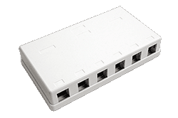 Instalační krabice na omítku pro 6x keystone, bílá