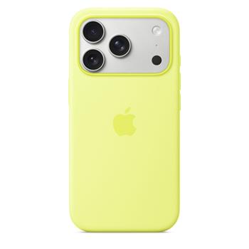 iPhone 17 Pro Silicone Case with MS – Neon Yellow