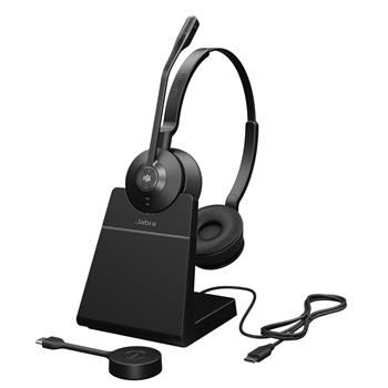 Jabra Engage 55/Stereo/USB-C/DECT/Bezdrát/MS/Stand/Černá