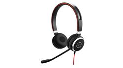 Jabra Evolve 40/Stereo/USB-C/Drát/MS/Černá-červená