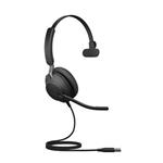 Jabra Evolve2 40 SE/Mono/USB/Drát/Černá