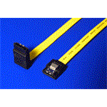 Kabel datový SATA 6 Gb/s, lomený nahoru, západky, 0,5m