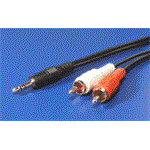 Kabel jack 3,5M - 2x cinch(M), 1,5m