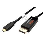 Kabel obousměrný USB C(M) <-> DisplayPort(M), 4K@60Hz, 2m