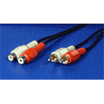 Kabel prodlužovací 2x cinch(M) - 2x cinch(F), 10m