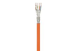 Kabel S/FTP (PiMF) kulatý,kat. 7, Dca, 250m, drát, AWG23, LSOH, oranžový