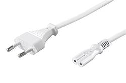 Kabel síťový 2pinový, CEE 7/16(M) - IEC320 C7, 5m, bílý