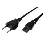 Kabel síťový 2pinový, CEE 7/16(M) - IEC320 C7, černý, 1,8m