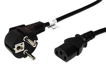 Kabel síťový, CEE 7/7(M) - IEC320 C13, 2,5m, černý