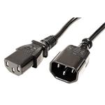 Kabel síťový prodlužovací, IEC320 C14 - C13, 1,8m, černý