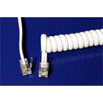 Kabel telefonní RJ9 4/4, bílý, 7m, kroucený