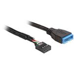 Kabel USB 3.0 Pinheader St > USB 2.0 Pinheader Bu 45cm