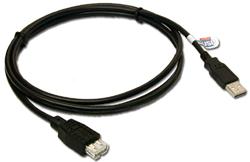 Kabel USB A-A 1,8m 2.0 Black MANHATTAN prodloužení HQ