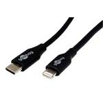 Kabel USB C - Lightning, 1m, černý