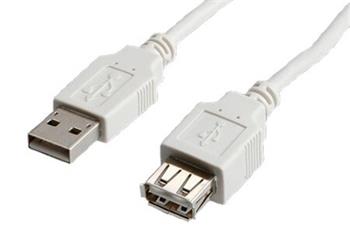 Kabel Value USB 2.0 A-A M/F 1,8 m prodlužovací, bílý