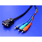Kabel VGA MD15HD -> 3x Cinch (M), RGB, 2m