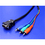 Kabel VGA MD15HD -> 3x Cinch (M), RGB, 5m