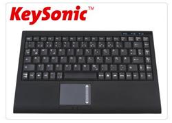 Keysonic ACK-540U+ (US) Mini-Keyboard, Touchpad, black, USB