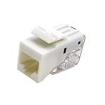Keystone konektor RJ45 kat. 5e, bílý, nestíněný, 180°, montáž bez nástrojů