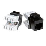 Keystone konektor RJ45 kat. 5e, černý, nestíněný, 180°