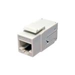 Keystone konektor RJ45 kat. 6, bílý, nestíněný, 180°, montáž bez nástrojů