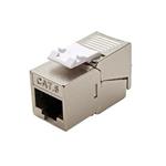 Keystone konektor RJ45 kat. 6, stíněný, 180°, montáž bez nástrojů