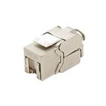 Keystone konektor RJ45 kat. 6a, stíněný, 180°, kryt, montáž bez nástrojů