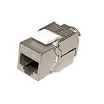 Keystone konektor RJ45 kat. 8.1, stíněný, 180°, montáž bez nástrojů