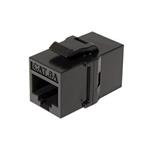 Keystone spojka RJ45 kat. 6a, nestíněná, černá