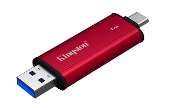 Kingston Dual Portable/1TB/SSD/Externí/Červená/5R