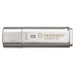 Kingston IronKey Locker+ 50/128GB/USB 3.1/USB-A/Stříbrná