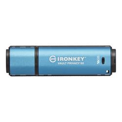 Kingston IronKey Vault Privacy 50/16GB/USB 3.2/USB-A/Modrá