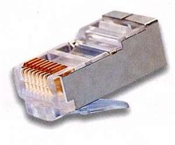Konektor STP RJ45-8p8c,50µm Au, drát, Cat5e,1ks