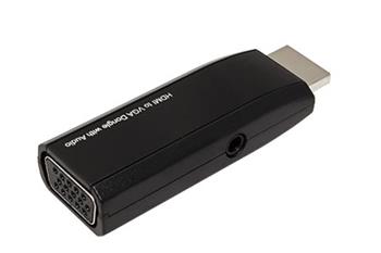 Konvertor HDMI A(M) -> VGA(F) + audio, černý