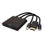 Konvertor mini DP / DP / USB C -> HDMI, 4K@60Hz, 15cm