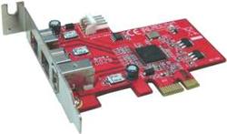 Kouwell PE-107/ PCI-E řadič/ TI chipset/ 3x 1394a/b